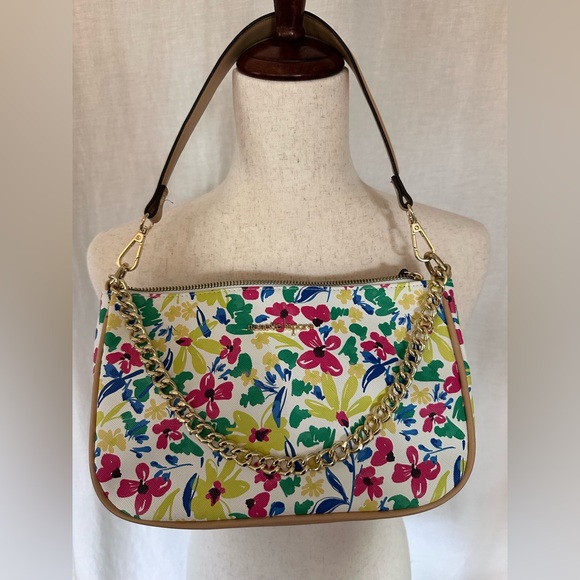 Nanette Lepore! Floral Shoulder Bag w/Chain- Tatianna Print - Picture 1 of 7